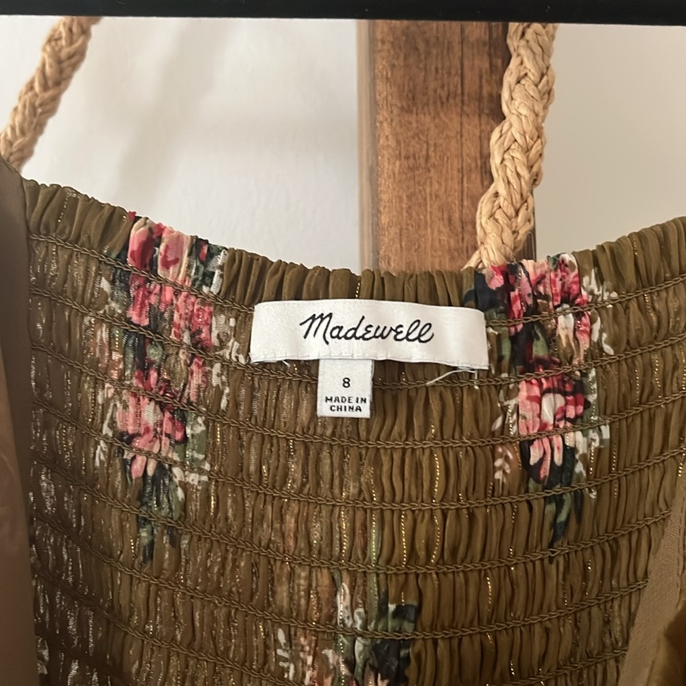 Madewell Maxi Copper Floral Dress size 8 - Picture 8 of 10